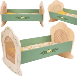 Trævugge i vintage-stil til dukker