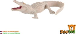 Figur af en hvid amerikansk alligator, 15 cm