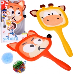 Farverige ketsjere formet som dyr til børn