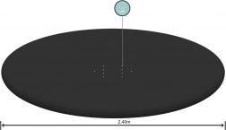 Overtræk til oppustelig pool med kant 244 cm BESTWAY