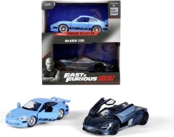 Fast & Furious Twin Pack: Brians Porsche 996 GT3 RS og Shaws McLaren 720S, 1:32