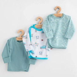 Spædbarnsskjorte New Baby Classic II, 3 stk., dreng, str. 56 (0–3 måneder)
