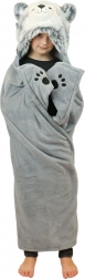 Cozy Noxxiez varm kappe-tæppe med hætte Husky