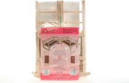 Trævugge til dukker