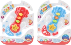 Børneguitar med lys og lyd på batteri