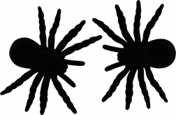 Dekorative edderkopper 11 cm – sæt med 2 stk.