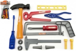 Sæt med plastikværktøj til børn