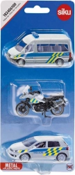 SIKU tjekkiske politibiler med motorcykel - 3 stk.