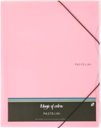 Mappe med elastik A4 PASTELINI rosa