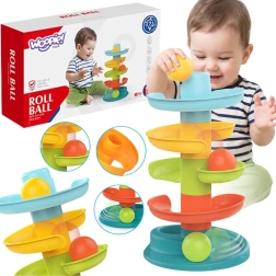 Woopie Baby kuglebane med spiraltårn og 3 bolde