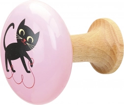 Træbøjler Kat og Rødt Ornament