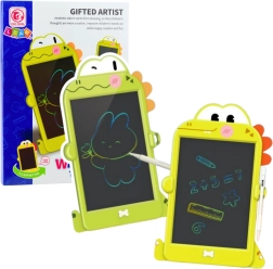 LCD tegne- og skriveplade med dinosaurer grøn