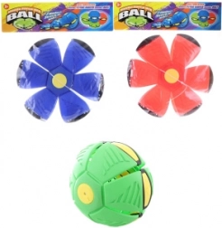 Kastedisk, der bliver til en bold med lys