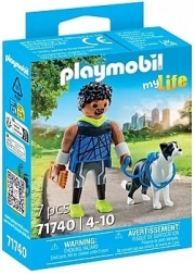 Playmobil My Life løber med border collie