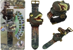 Ure med projektor 3D dinosaur Tyrannosaurus Rex 22cm