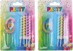 Festslys nummer 6 og 4 stk. lys