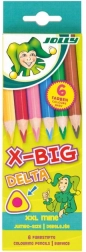 Store trekantede farveblyanter X-Big Delta 6 farver