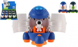 Rumfærge med astronaut og friktionskøretøj
