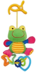 Plyslegetøj med rangle frø BABY MIX