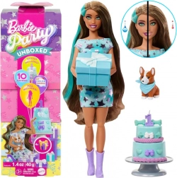 Barbie Party Unboxed fødselsdagspige med corgi-hund