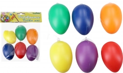 Dekorative farvede plastæg til ophængning 6 cm