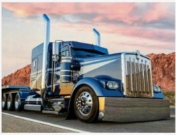 Diamantmaling Blå lastbil 30x40 cm