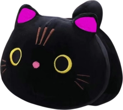 Plysbamse kat sort 18 cm