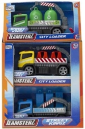 Teamsterz byggemaskine City Loader – metalmodel af arbejds­køretøj 10 cm