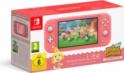 Nintendo Switch Lite koral med spillet Animal Crossing: New Horizons