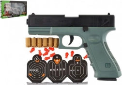 Pistol med skumkugler og mål