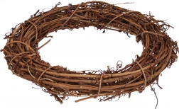 Dekorativ krans af rattan med diameter 20 cm