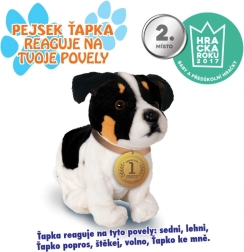 Interaktiv hundehvalp Ťapka 23 cm sort/hvid