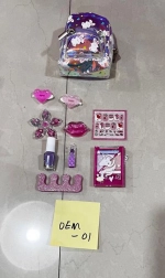 Stylistiksæt til børn med kosmetik-rygsæk