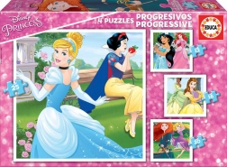 Educa puslespil Disney-prinsesser 4-i-1 til børn (12–25 brikker)
