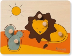 Hauck træpuslespil med knopper Lion