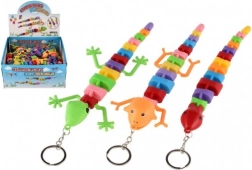 Lysende nøglering firben/kameleon/slange 28 cm i plast