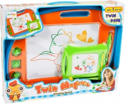 Magnetisk tegnetavle 2-i-1 med visker og stempler