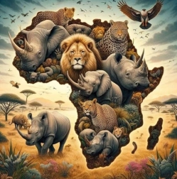 Diamantmaling Afrika 30 × 40 cm