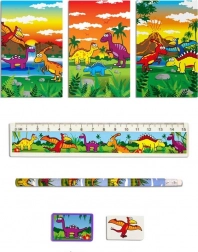 Skrivesæt med dinosaurmotiver