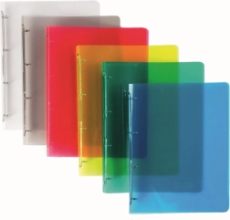 Polypropylen-ringbind A4 med 2 ringe Lines, mix af farver