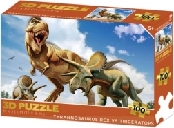 3D-puslespil – tyrannosaurus rex vs triceratops