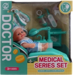 tandlægesæt med dukke og tilbehør