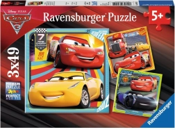Ravensburger puslespil Biler 3 på racerløbene 3×49 brikker