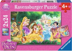 Puslespil RAVENSBURGER DISNEY prinsesser og deres kæledyr 2×24 brikker