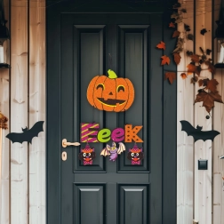 Hængende Halloween-dekoration i form af et græskar 45 × 23 cm