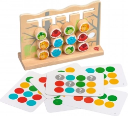 Lucy & Leo fugle og katte – træmotorisk spil med skabeloner