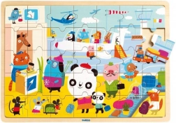 DJECO træpuslespil lufthavn 35 brikker