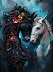 Puslespil sort og hvid 1000 brikker ANATOLIAN