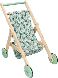 Let klapvogn i træ til dukker