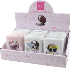 Lommespejl med dyremotiver, 12 stk.